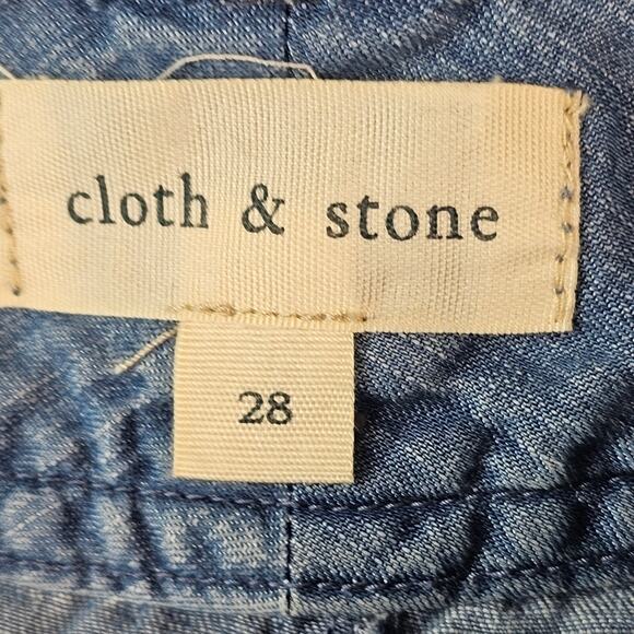 Cloth & Stone Paper Bag Relaxed Denim Jeans 28 Wide Leg Women’s Anthropologie - Picture 8 of 11